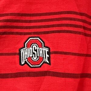 Women's Red Striped OSU Ohio State Tunic Top